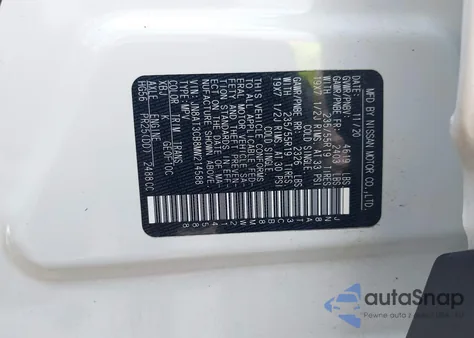 2021 Nissan Rogue Sl Intelligent Awd z USA, uszkodzony, nr VIN JN8AT3CB8MW214588